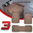 Set 3 covorase auto cauciuc, 80x57, bej, cu bordura Sand500 SwissDrive
