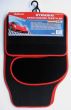 Set 4 bucati covorase auto universale, mocheta 66x47 cu margini colorate, CarCo