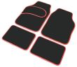 Set 4 bucati covorase auto universale, mocheta 66x47 cu margini colorate, CarCo