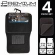 Set 4 covorase universale mocheta, 67x44, negre, PLUSH02 Car+
