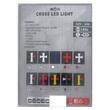 Cruce luminoasa alba camion, 84 LED-uri, 12-24V, prindere cu ventuze, 100U103W 