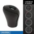 Maner schimbator viteze piele perforata, negru cu cusaturi negre 2505GBG RaceSport