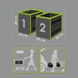 Set 2 organizatoare pliabile cu maner, 25x30cm, verde neon, 54925 MNC 
