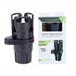 Suport pahar rotativ, cu baza ajustabila, multifunctional, negru-carbon, 86912 Carmotion