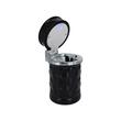 Scrumiera auto cu LED, prindere 2in1, grila ventilatie sau suport pahar, neagra, LP-012