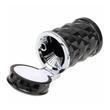 Scrumiera auto cu LED, prindere 2in1, grila ventilatie sau suport pahar, neagra, LP-012