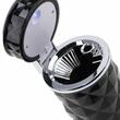 Scrumiera auto cu LED, prindere 2in1, grila ventilatie sau suport pahar, neagra, LP-012