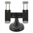 Suport dublu pentru telefon, 55-85mm, prindere cu ventuza, rotativ, negru, Twin 06267 Compass 