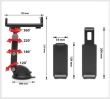 Suport universal, telefon,tableta, ajustabil 12-18cm, ventuza nano MNC 55029GY/OR