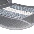 Perna scaun cu bile, 131x46cm, cu suport lombar si tetiera, gri cu alb, 03647 Amio