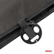 Perna scaun husa, cu bile, cu suport lombar, 120x45, semi tetiera, neagra, 04429 Amio