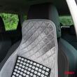 Perna scaun husa cu bile cu suport lombar, 120x45, semi tetiera, margine velur, gri, 04430 Amio