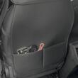 Husa scaun imitatie piele, neagra cu cusatura alba, cu buzunare fata-spate, Premium Prestige, SCA010W SwissDrive