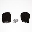 Set huse auto, 2 locuri, stofa, negru cu albastru, DLZ12, Dealiz 