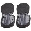 Set huse auto, 2 locuri, stofa, negru cu albastru, DLZ12, Dealiz 