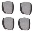 Set huse auto stofa, universale, negru, alb cu albastru, Dealiz