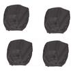 Set huse auto stofa, universale, negru, alb cu albastru, Dealiz