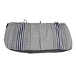 Set huse auto, stofa, Dacia Logan, 5 locuri, 2 cu 3, negru cu dungi albastre, DLZ50, Dealiz 