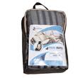Set huse auto, stofa, Dacia Logan, 5 locuri, 2 cu 3, negru cu dungi albastre, DLZ50, Dealiz 