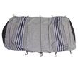 Set huse auto, stofa, Dacia Logan, 5 locuri, 2 cu 3, negru cu dungi albastre, DLZ50, Dealiz 