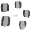 Set huse auto, stofa, Dacia Logan, 5 locuri, 2 cu 3, negru cu dungi rosii, Dealiz 