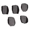 Set huse auto, stofa, Dacia Logan, 5 locuri, 2 cu 3, negru cu alb, dungi gri, DLZ51, Dealiz 