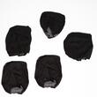 Set huse auto, stofa, Dacia Logan, 5 locuri, 2 cu 3, negru cu alb, dungi gri, DLZ51, Dealiz 