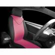 Set huse auto pentru 1 scaun cu tetiera, roz cu negru, airbag, Unicorn FUND95P Car+