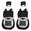 Set huse auto 2 scaune, fata - maieu, groase material OEM, negru cu gri, DLZ04 Dealiz