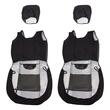 Set huse auto 2 scaune, fata - maieu, groase material OEM, negru cu albastru, DLZ05 Dealiz