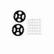 Set husa scaun VAN-3loc 2+1, burete 10mm+5mm, negru+gri \art 105-1