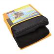 Set 9 huse auto, bancheta spate fractionata, airbag, negru cu picatele albe, Jack II, 31685 Compass