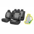 Set 9 huse auto, bancheta spate fractionata, airbag, negru cu gri, Jack III, 31686 Compass