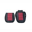 Set huse auto premium, bancheta spate fractionata, rosu cu negru, F3001-P28