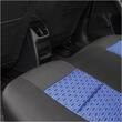 Set huse auto premium, bancheta spate fractionata, albastru cu negru, F3001-P29