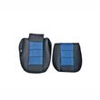 Set huse auto premium, bancheta spate fractionata, albastru cu negru, F3001-P29