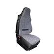 Set 2 huse scaune camion universale, gri, material catifea, PKR039 ARS