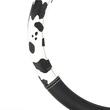 Husa volan 37-39cm, imitatie piele, neagra cu alb, Cow Print, 04172 Amio