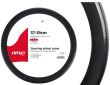 Husa volan 37-39cm, carbon, gri, lacuita, 01695 Amio