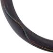 Husa volan 37-39cm, neagra si cusatura curcubeu, 02815 Amio