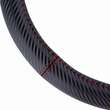 Husa volan 37-39cm, carbon, neagra si cusatura rosie 02811 Amio