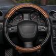 Husa volan 37 - 39cm imitatie piele neagra cu mahon, Pure Driving, 2505118 Car+