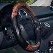 Husa volan 37 - 39cm imitatie piele neagra cu mahon, Pure Driving, 2505118 Car+