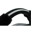 Husa volan 37-39cm, pufoasa Diamond neagra, cu diamante, Compass 31486