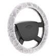 Husa volan 37-39cm, pufoasa Smooth gri, Compass 31464