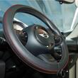 Husa volan 37-39cm, neagra cu cusatura rosie, Hand Made Artisan HMA20BR Car+