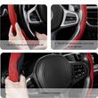Husa volan 2 segmente, imitatie Alcantara, albastra, FS-1202