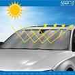 Parasolar 145x60, cu holograma, pliabil, Laser Sun M, LASER10 Car+