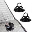 Parasolar 145x70 aluminiu, pliabil, Bubble cu 2 fete, argintiu-rosu mat, MATTRED SwissDrive