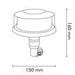 Girofar 12/24V, h160 (fi150) 48LED, 24w, tija flexibila, OCTAGON II, ALR0028
